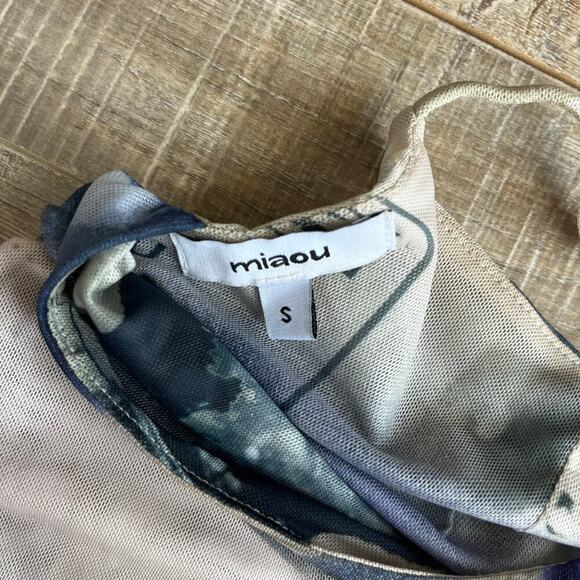 Miaou Verona Mesh Midi Skirt Corsica Print - Size S - Picture 3 of 4